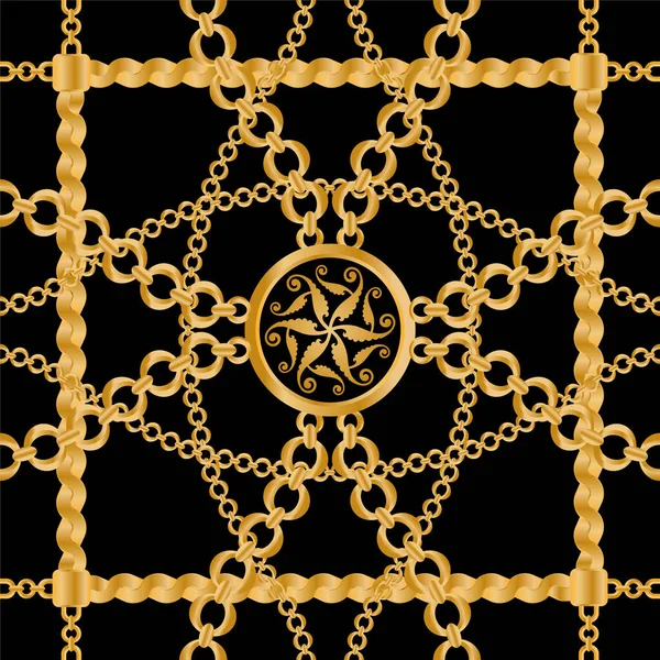 Değerli taşlar, altın zincirler ve incilerle süslenmiş kusursuz desenler..