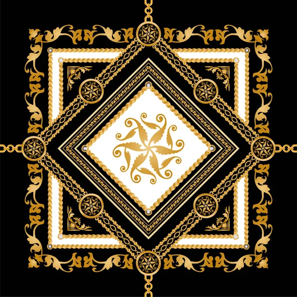 Değerli taşlar, altın zincirler ve incilerle süslenmiş kusursuz desenler..