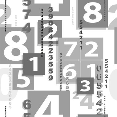 Sayılarla yaratıcı ve modern arkaplan.