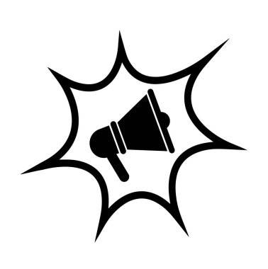 Beyaz arkaplanda duyuru işareti