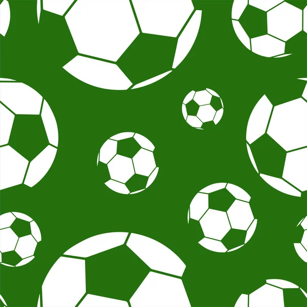 Roztomilý Bezešvý Vzor Fotbalovými Míčky — Stockový vektor