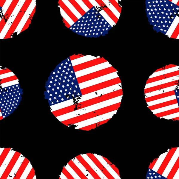 Płynny Wzór Amerykańską Flagą — Wektor stockowy
