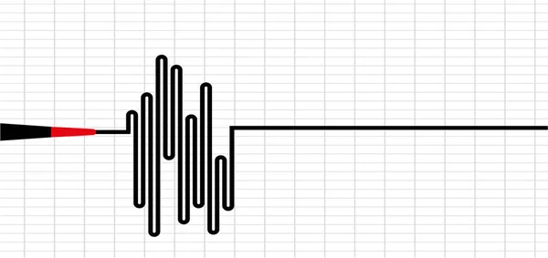 Antecedentes Del Terremoto Sismografía Para Medición Sísmica — Vector de stock