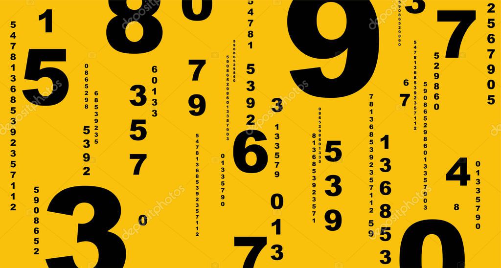 Creative and modern background with numbers.