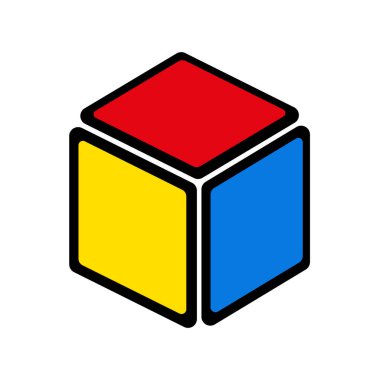 Beyaz arkaplanda küp