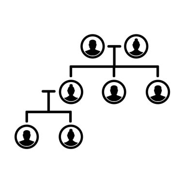 Beyaz arkaplanda aile ağacı simgesi