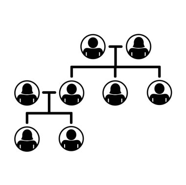 Beyaz arkaplanda aile ağacı simgesi