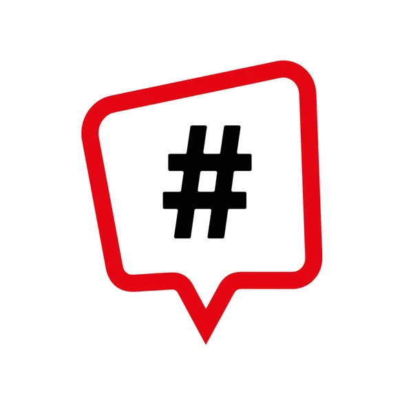 Icône Hashtag Sur Fond Blanc — Image vectorielle