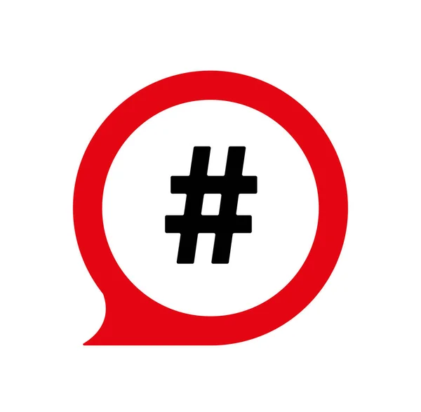 Icône Hashtag Sur Fond Blanc — Image vectorielle