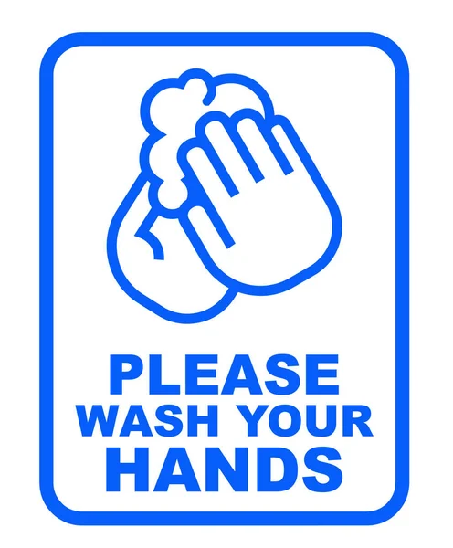 Wassen Hand Pictogram Witte Achtergrond — Stockvector