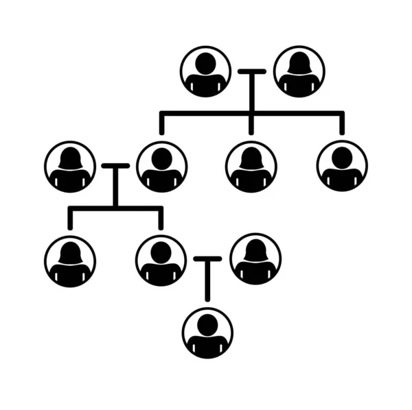 Иконка Семейного Дерева Белом Фоне — стоковый вектор