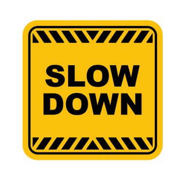 Beyaz arkaplanda yavaşlatma işareti