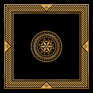 Altın zincirler ve çiçeklerle süslenmiş kusursuz desenler..