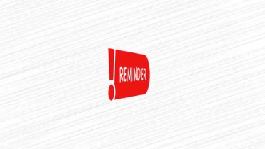 red reminder text sign
