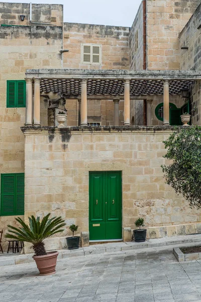 Foto Typisk Gata Malta Gamla Byggnader Och Arkitektur — Stockfoto