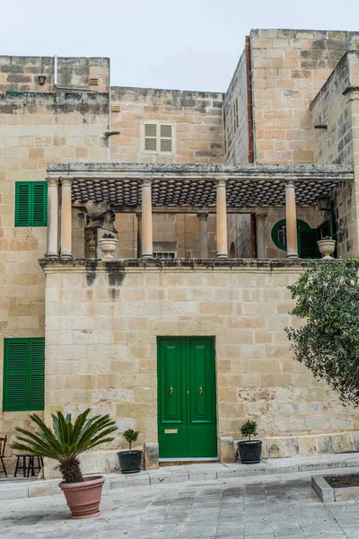 Malta Eski Binalar Mimari Tipik Caddesi Nin Fotoğraf — Stok fotoğraf