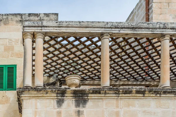 Photo Typical Street Malta Ancient Buildings Architecture — Stock Photo, Image