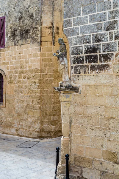 Foto Typisk Gata Malta Gamla Byggnader Och Arkitektur — Stockfoto