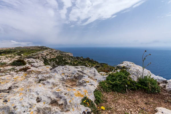 Photo Dingli Cliffs Mediterranean Sea Malta — Stock Photo, Image