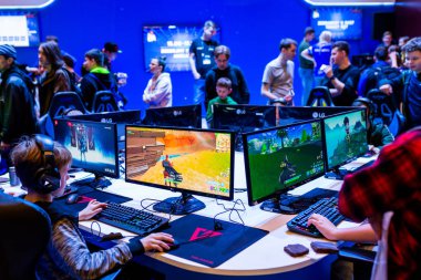 Katowice, Polonya - 3 Mart 2019: Intel Extreme Masters 2019 - E