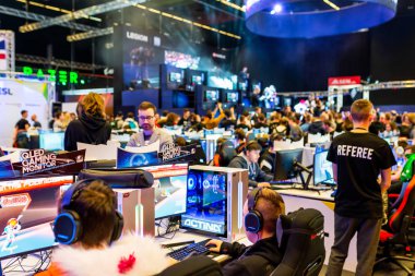 Katowice, Polonya - 3 Mart 2019: Intel Extreme Masters 2019 - E