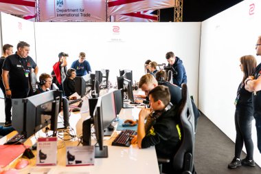 Katowice, Polonya - 3 Mart 2019: Intel Extreme Masters 2019 - E