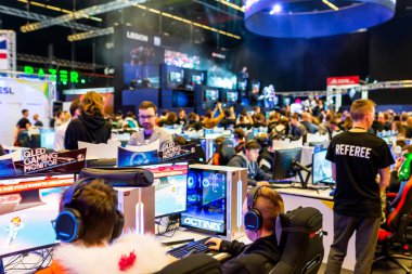 Katowice, Polonya - 3 Mart 2019: Intel Extreme Masters 2019 - E