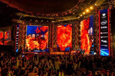 Katowice, Polonya - 3 Mart 2019: Intel Extreme Masters 2019 - E