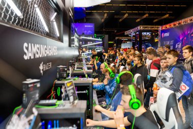 Katowice, Polonya - 3 Mart 2019: Intel Extreme Masters 2019 - E