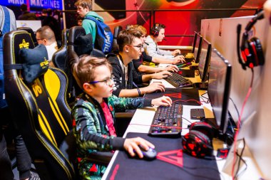Katowice, Polonya - 3 Mart 2019: Intel Extreme Masters 2019 - E