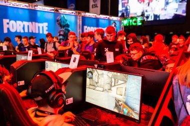 Katowice, Polonya - 3 Mart 2019: Intel Extreme Masters 2019 - E