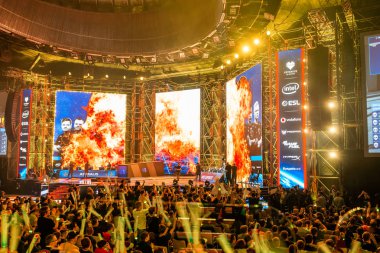 Katowice, Polonya - 3 Mart 2019: Intel Extreme Masters 2019 - E