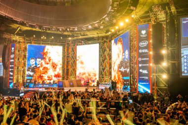 Katowice, Polonya - 3 Mart 2019: Intel Extreme Masters 2019 - E