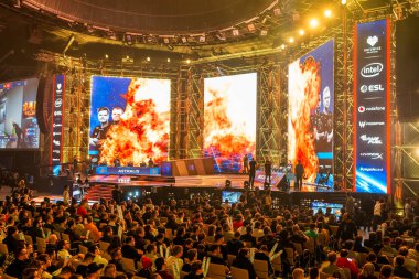 Katowice, Polonya - 3 Mart 2019: Intel Extreme Masters 2019 - E