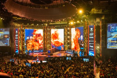 Katowice, Polonya - 3 Mart 2019: Intel Extreme Masters 2019 - E