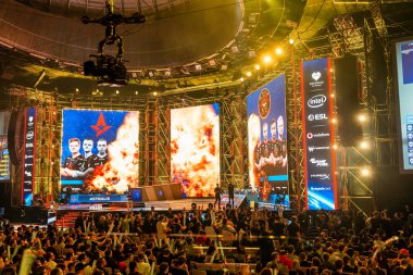 Katowice, Polonya - 3 Mart 2019: Intel Extreme Masters 2019 - E