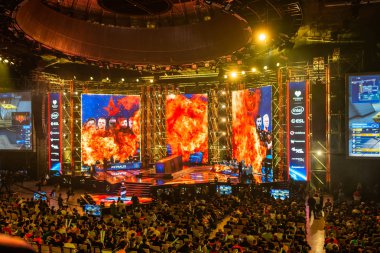 Katowice, Polonya - 3 Mart 2019: Intel Extreme Masters 2019 - E