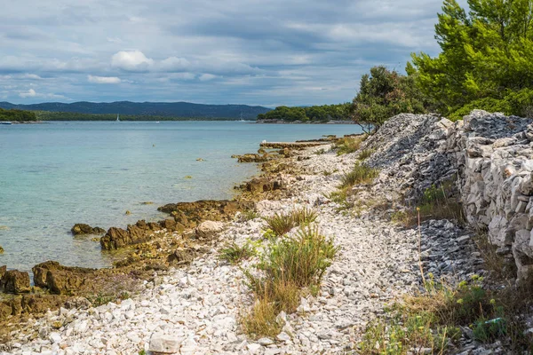 Idilic view on the medanean sea, Murter, Dalmatia, Croatia — стоковое фото