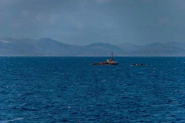 Vedere idilică asupra mării mediteraneene, Murter, Dalmaţia, Croaţia — Fotografie, imagine de stoc