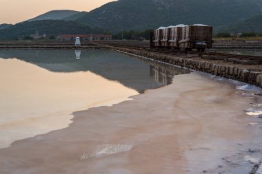 Ston, Peljesac yarımadasında eski hala çalışan deniz tuzu tavaları, Dal
