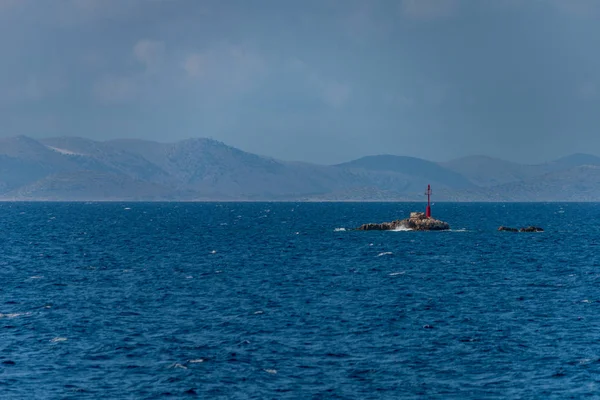 Idiotischer Blick auf das Mittelmeer, Murter, Dalmatien, Kroatien — Stockfoto