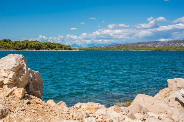 Idilic view on the medanean sea, Murter, Dalmatia, Croatia — стоковое фото