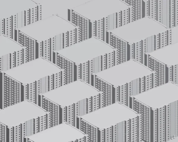 住宅との背景 多階建てのマンション 住宅のアイソ メトリック図法 住宅のベクトル イラスト — ストックベクタ