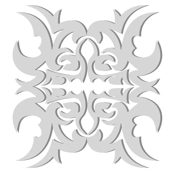 Dekoratives Ornament Auf Weißem Hintergrund Detaillierte Ornamente Vektorillustration Mit Dekorativen — Stockvektor