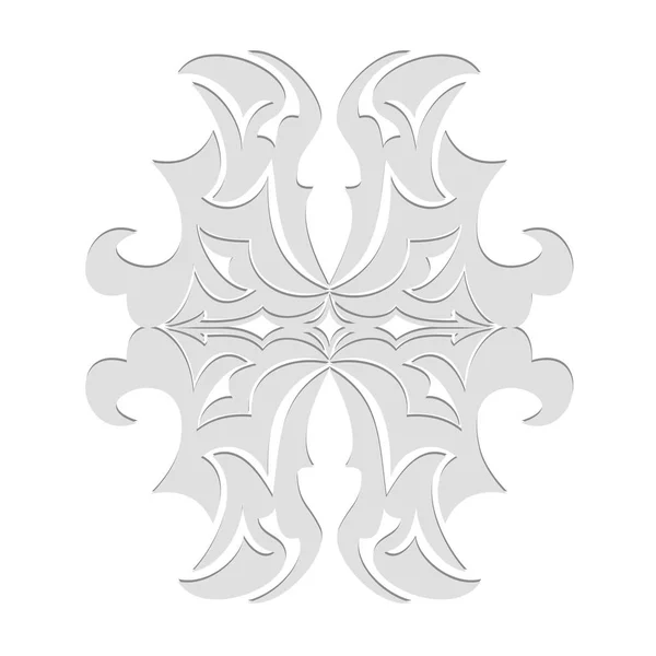白の背景に装飾的な飾り 詳細な髪飾り 装飾的な装飾のベクトル図 — ストックベクタ