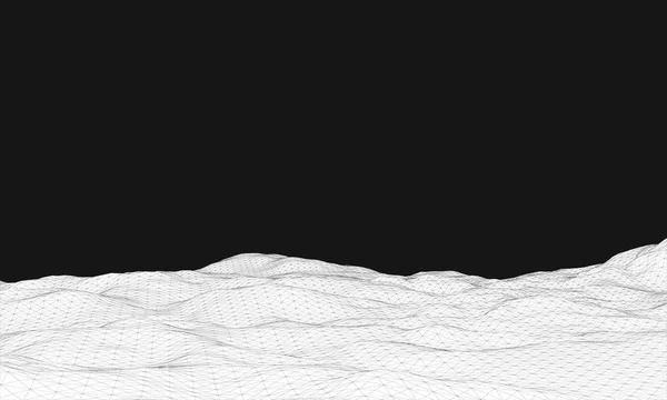 Veelhoekige Oneffen Oppervlak Vectorillustratie Bergen Een Zwarte Achtergrond — Stockvector