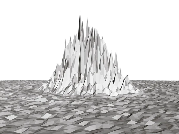 Hoher Polygonaler Berg Vektorillustration Berg Mit Scharfen Felsen — Stockvektor