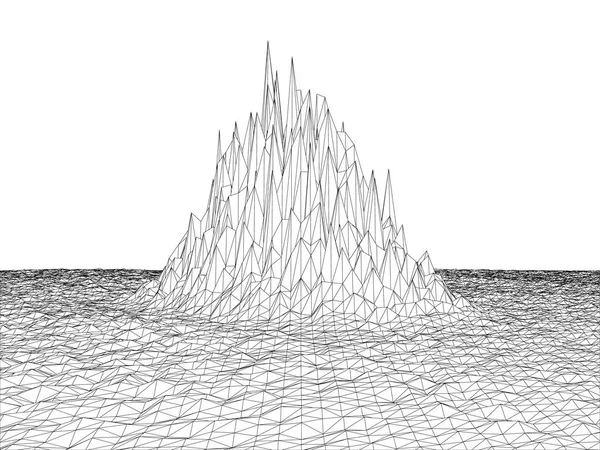 Πολυγωνικό Βουνό Αιχμηρά Υψόμετρα Διακυμάνσεις Εικονογράφηση Διανύσματος — Διανυσματικό Αρχείο