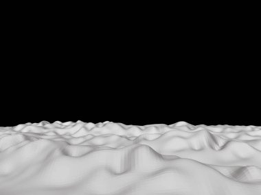 Pürüzsüz yanardöner tepeleri olan karlı bir manzara. Vektör illüstrasyonu.