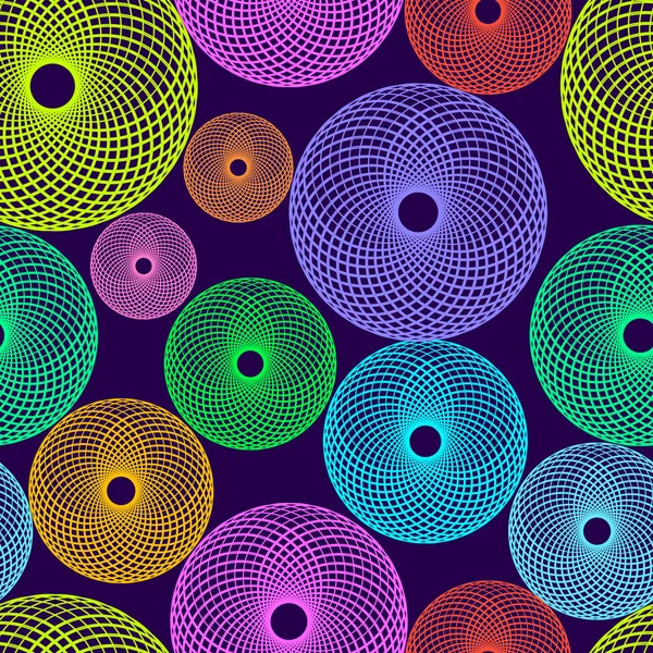 Bezešvá Textura Pestrobarevným Kruhy Barevné Textury Dekorativní Kruhy Vektorové Ilustrace — Stockový vektor